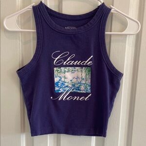 Mighty Fine Cropped Tee, S, Claude Monet